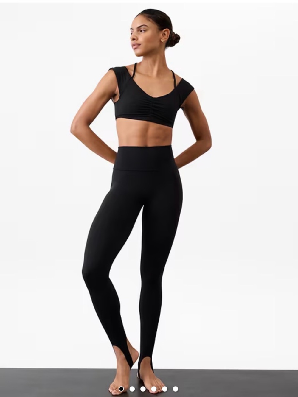 NWOT Athleta Black Transcend Stirrup Leggings Size Small